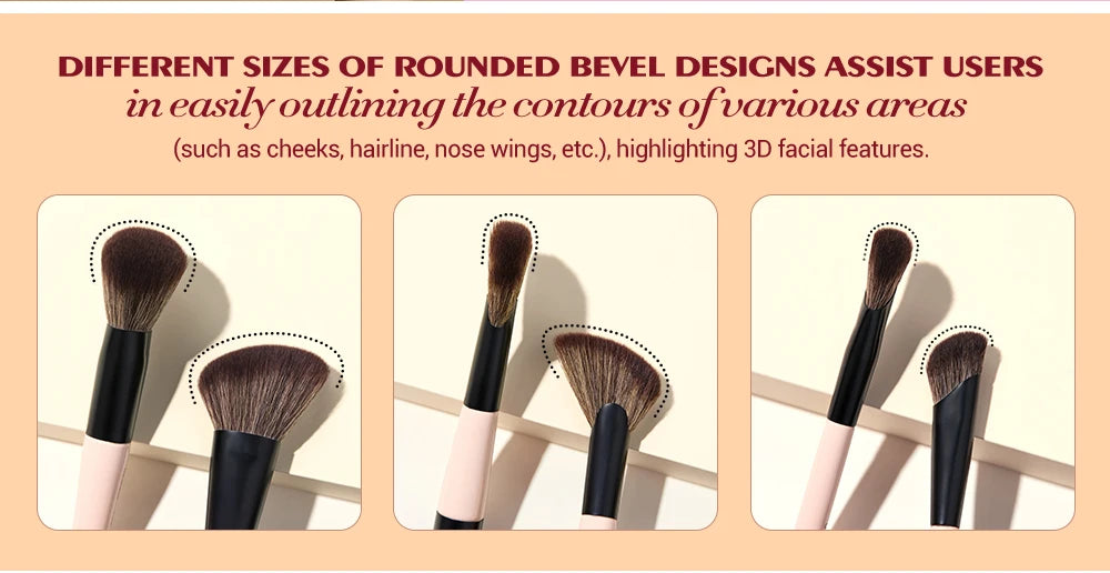 Jessup Double-Sided Makeup Brush Set with Sponge
