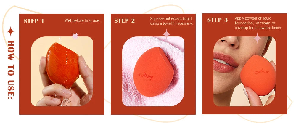 Jessup Double-Sided Makeup Brush Set with Sponge