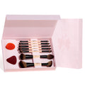 Jessup Double-Sided Makeup Brush Set with Sponge