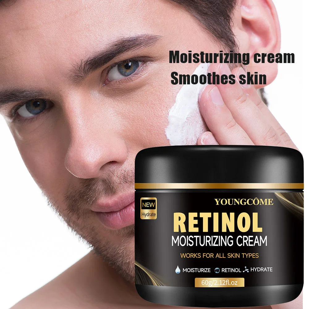 Men's Retinol Face Moisturizer Moisturizing Retinol Cream Anti-Wrinkle Aging Moisturizing Shrink Pores Whitening Smooth Retinol