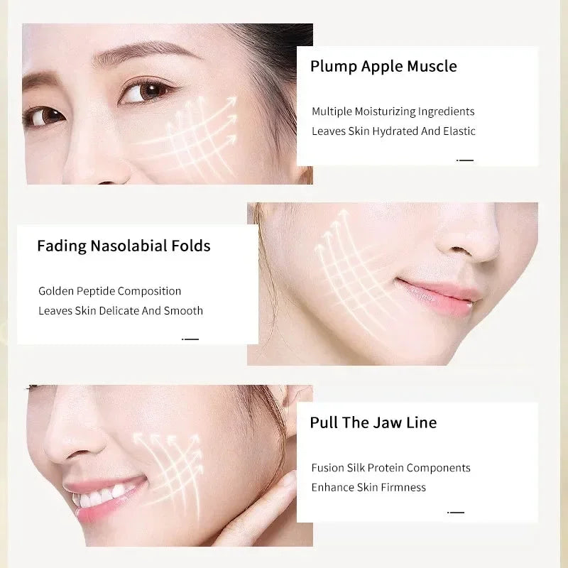 Soluble Face Lifting Threads Collagen Facial Essence Protein Peptide Gold Silk Wire Face Serum for Anti-Aging Firming Skin